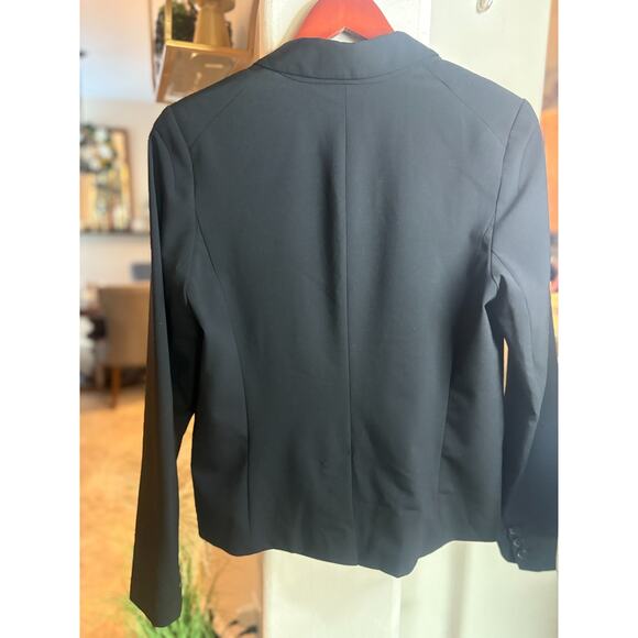 Gap Womens Black Blazer Coat Single Breasted Long Sleeves Pockets size 12 - Picture 3 of 5